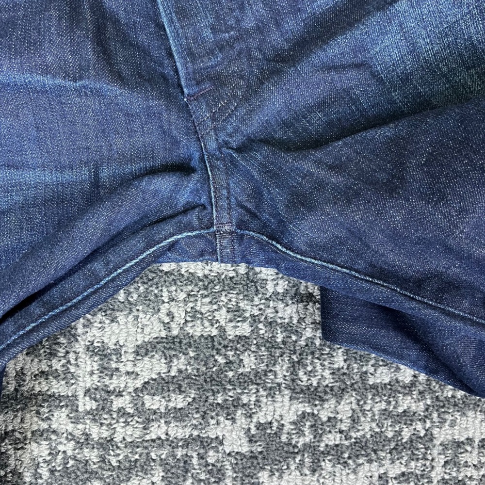 Lucky Brand 121 Heritage Slim Jeans Mens 32x32 Dark Indigo Denim Button Fly - Picture 10 of 14